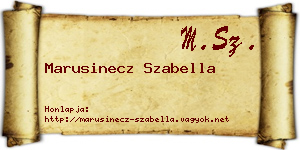 Marusinecz Szabella névjegykártya